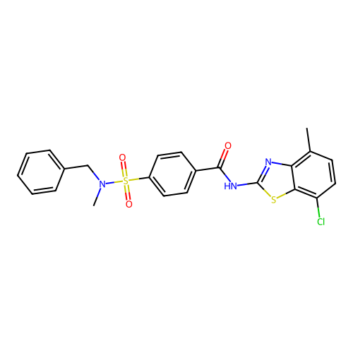 4-[benzyl(methyl)sulfamoyl]-N-(7-chloro-4-methyl-1,3-benzothiazol-2-yl)benzamide structure