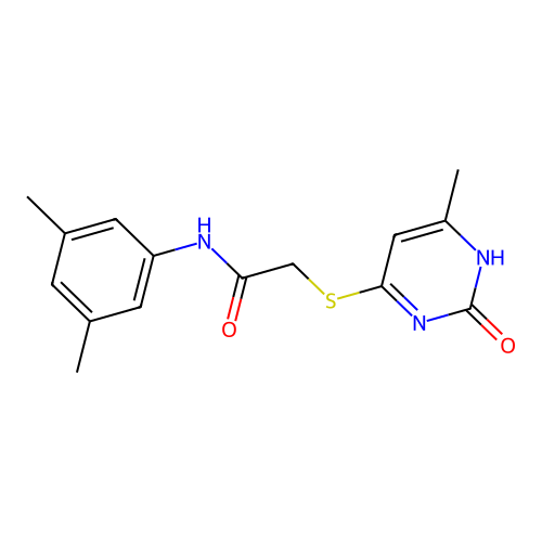 N-(3,5-dimethylphenyl)-2-[(6-methyl-2-oxo-1H-pyrimidin-4-yl)sulfanyl]acetamide structure