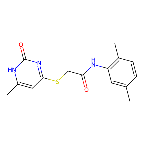 N-(2,5-dimethylphenyl)-2-[(6-methyl-2-oxo-1H-pyrimidin-4-yl)sulfanyl]acetamide structure