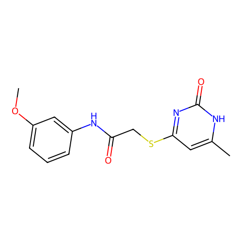 N-(3-methoxyphenyl)-2-[(6-methyl-2-oxo-1H-pyrimidin-4-yl)sulfanyl]acetamide structure