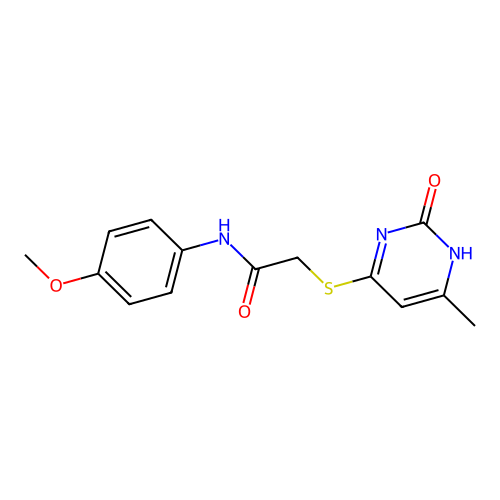 N-(4-methoxyphenyl)-2-[(6-methyl-2-oxo-1H-pyrimidin-4-yl)sulfanyl]acetamide structure