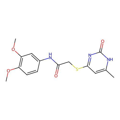 N-(3,4-dimethoxyphenyl)-2-[(6-methyl-2-oxo-1,2-dihydropyrimidin-4-yl)sulfanyl]acetamide structure
