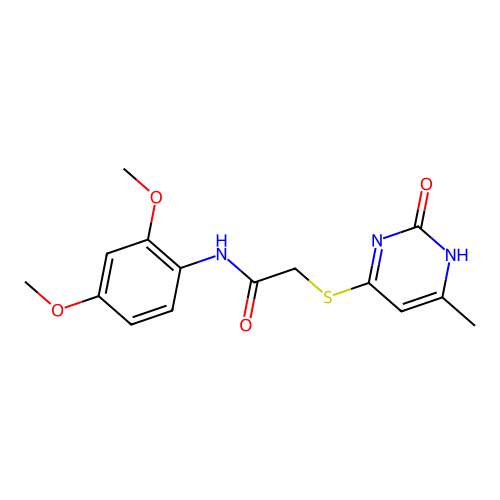 N-(2,4-dimethoxyphenyl)-2-[(6-methyl-2-oxo-1H-pyrimidin-4-yl)sulfanyl]acetamide structure