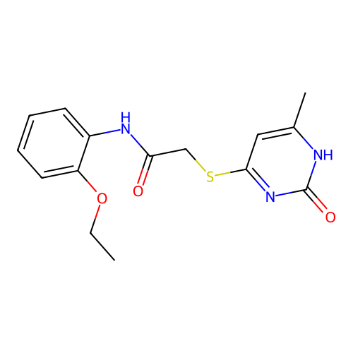 N-(2-ethoxyphenyl)-2-[(6-methyl-2-oxo-1H-pyrimidin-4-yl)sulfanyl]acetamide structure