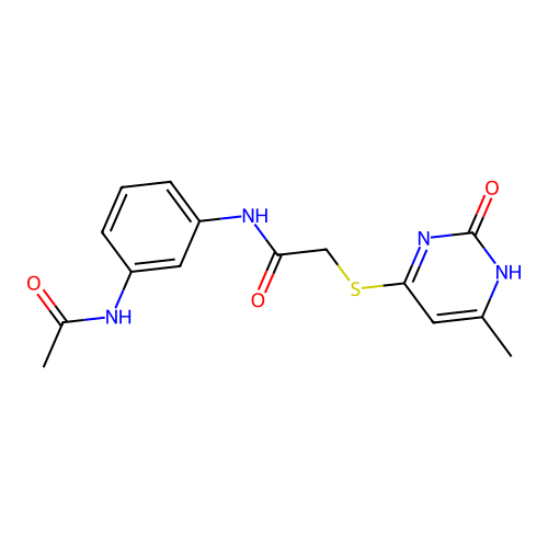 N-(3-acetamidophenyl)-2-[(6-methyl-2-oxo-1H-pyrimidin-4-yl)sulfanyl]acetamide structure