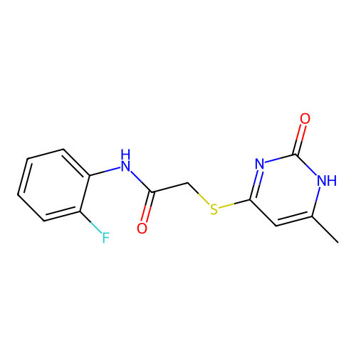 N-(2-fluorophenyl)-2-[(6-methyl-2-oxo-1H-pyrimidin-4-yl)sulfanyl]acetamide structure