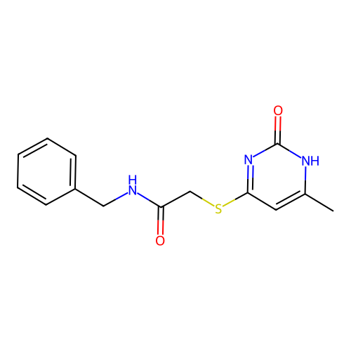 N-benzyl-2-[(6-methyl-2-oxo-1H-pyrimidin-4-yl)sulfanyl]acetamide structure