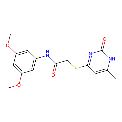 N-(3,5-dimethoxyphenyl)-2-[(6-methyl-2-oxo-1H-pyrimidin-4-yl)sulfanyl]acetamide structure