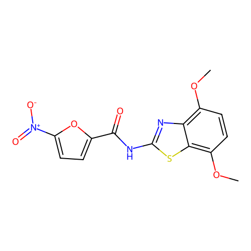 N-(4,7-dimethoxy-1,3-benzothiazol-2-yl)-5-nitrofuran-2-carboxamide structure