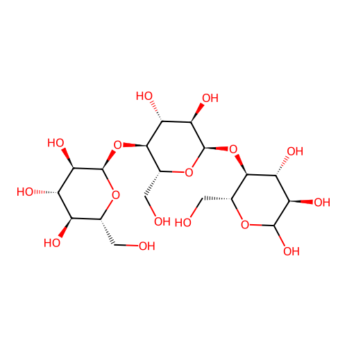 O-alpha-D-Glucopyranosyl-(1->4)-O-alpha-D-glucopyranosyl-(1->4)-D-glucopyranose structure