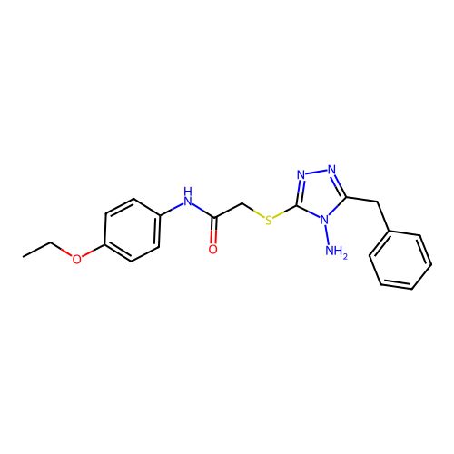 2-[(4-amino-5-benzyl-4H-1,2,4-triazol-3-yl)sulfanyl]-N-(4-ethoxyphenyl)acetamide structure