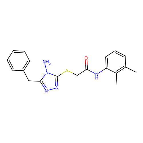 2-((4-amino-5-benzyl-4H-1,2,4-triazol-3-yl)thio)-N-(2,3-dimethylphenyl)acetamide structure