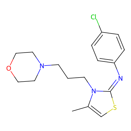 (Z)-4-chloro-N-(4-methyl-3-(3-morpholinopropyl)thiazol-2(3H)-ylidene)aniline structure