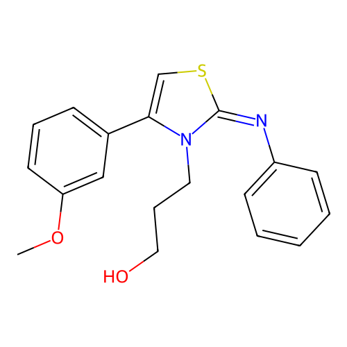 3-[4-(3-Methoxyphenyl)-2-phenylimino-1,3-thiazol-3-yl]propan-1-ol structure