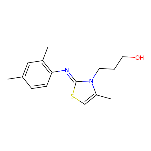 3-[2-(2,4-Dimethylphenyl)imino-4-methyl-1,3-thiazol-3-yl]propan-1-ol structure