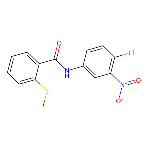 N-(4-chloro-3-nitrophenyl)-2-(methylsulfanyl)benzamide structure