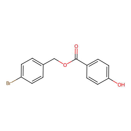 Benzoic acid, 4-hydroxy-, (4-bromophenyl)methyl ester structure