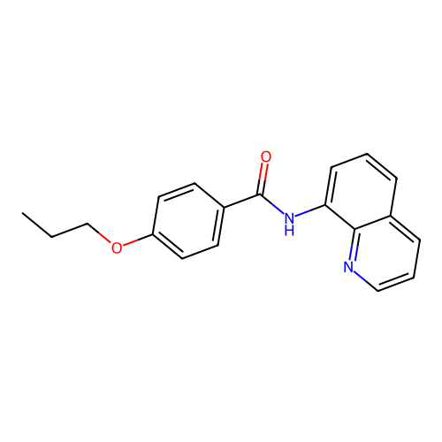 4-propoxy-N-quinolin-8-ylbenzamide structure