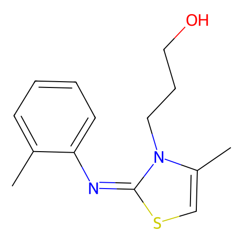 (Z)-3-(4-methyl-2-(o-tolylimino)thiazol-3(2H)-yl)propan-1-ol structure