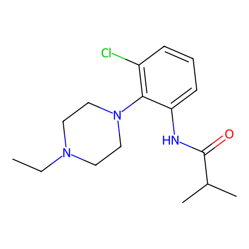 N-[3-chloro-2-(4-ethylpiperazin-1-yl)phenyl]-2-methylpropanamide structure