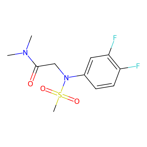 2-(3,4-difluoro-N-methylsulfonylanilino)-N,N-dimethylacetamide structure