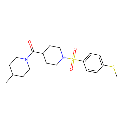 (4-methylpiperidin-1-yl)(1-{[4-(methylsulfanyl)phenyl]sulfonyl}piperidin-4-yl)methanone structure