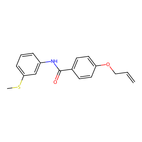 N-(3-methylsulfanylphenyl)-4-prop-2-enoxybenzamide structure