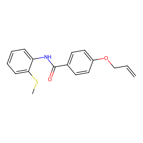 N-(2-methylsulfanylphenyl)-4-prop-2-enoxybenzamide structure