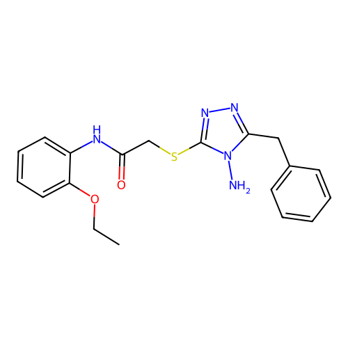 2-[(4-amino-5-benzyl-4H-1,2,4-triazol-3-yl)sulfanyl]-N-(2-ethoxyphenyl)acetamide structure