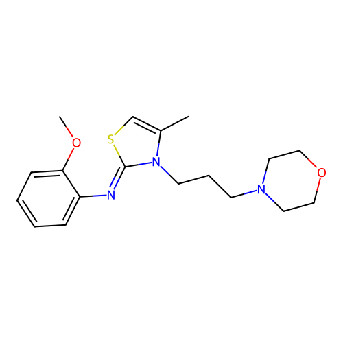 (Z)-2-methoxy-N-(4-methyl-3-(3-morpholinopropyl)thiazol-2(3H)-ylidene)aniline structure