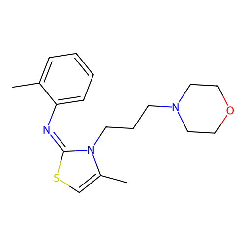 (Z)-2-methyl-N-(4-methyl-3-(3-morpholinopropyl)thiazol-2(3H)-ylidene)aniline structure
