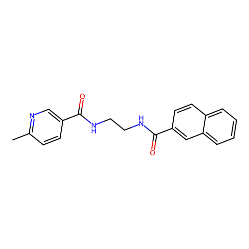 6-methyl-N-[2-(2-naphthoylamino)ethyl]nicotinamide structure