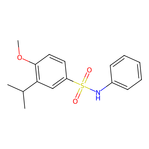 4-methoxy-N-phenyl-3-(propan-2-yl)benzenesulfonamide structure