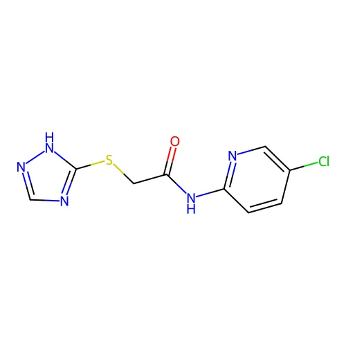N-(5-氯吡啶-2-基)-2-(4H-1,2,4-三唑-3-基硫基)乙酰胺 structure