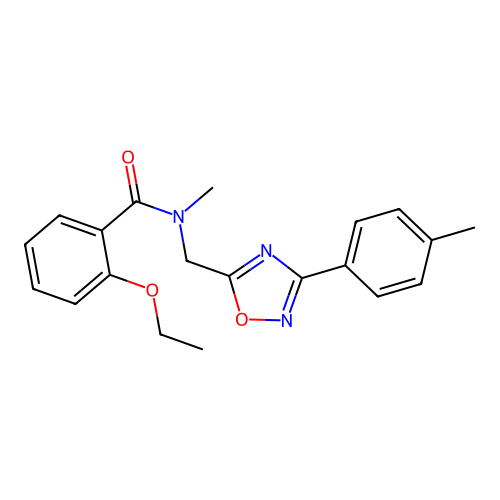 2-ethoxy-N-methyl-N-[[3-(4-methylphenyl)-1,2,4-oxadiazol-5-yl]methyl]benzamide structure