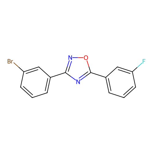 3-(3-Bromophenyl)-5-(3-fluorophenyl)-1,2,4-oxadiazole structure