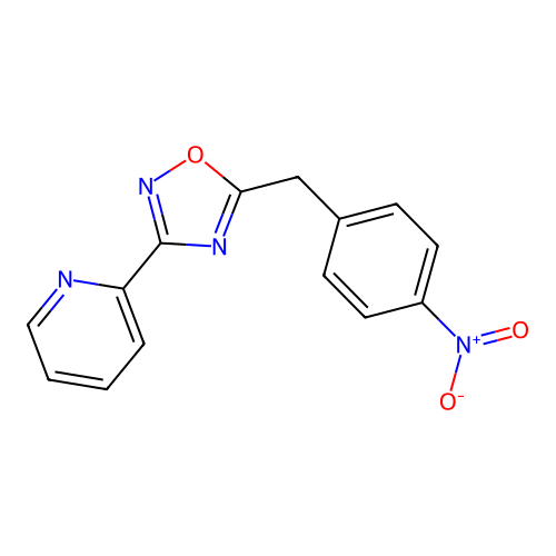 2-[5-(4-Nitrobenzyl)-1,2,4-oxadiazol-3-yl]pyridine structure