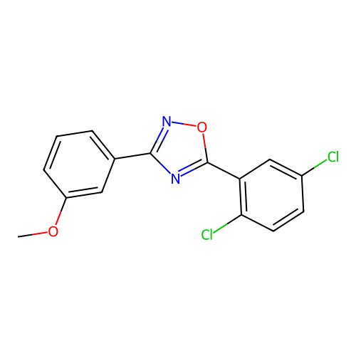 5-(2,5-Dichlorophenyl)-3-(3-methoxyphenyl)-1,2,4-oxadiazole structure