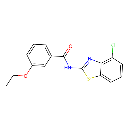 N-(4-chloro-1,3-benzothiazol-2-yl)-3-ethoxybenzamide structure