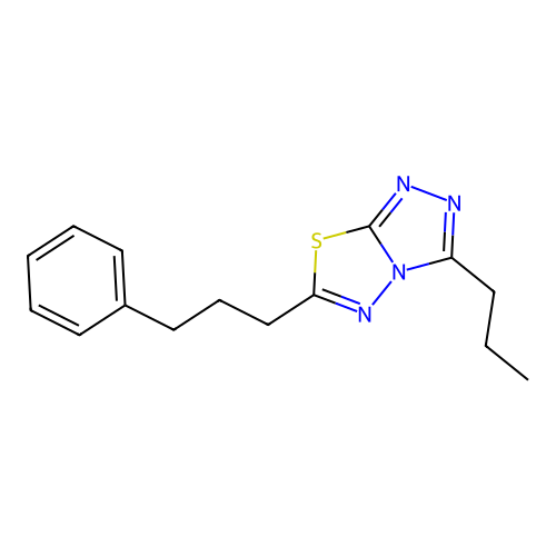 6-(3-Phenylpropyl)-3-propyl[1,2,4]triazolo[3,4-b][1,3,4]thiadiazole structure