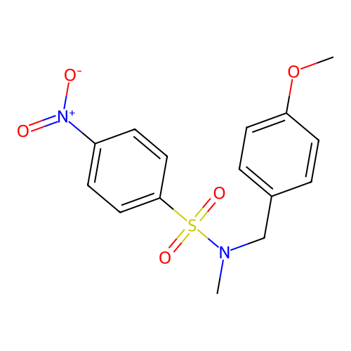 N-(4-methoxybenzyl)-N-methyl-4-nitrobenzenesulfonamide structure