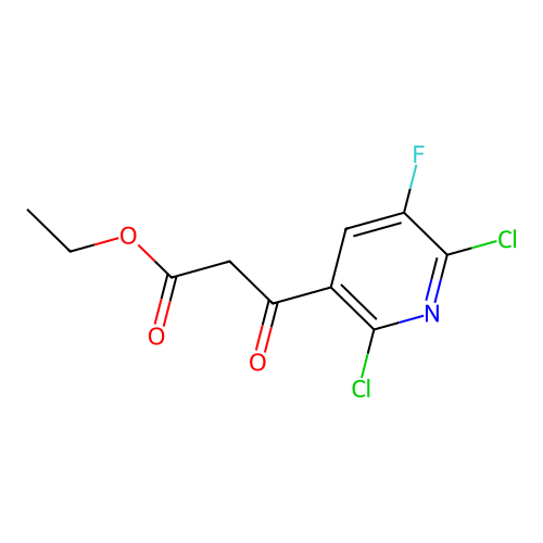 Ethyl 2,6-dichloro-5-fluoro-beta-oxo-3-pyridinepropionate structure