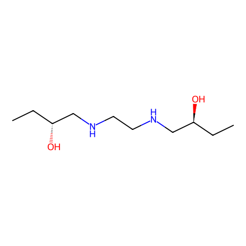 (2R)-1-[2-[[(2S)-2-hydroxybutyl]amino]ethylamino]butan-2-ol structure