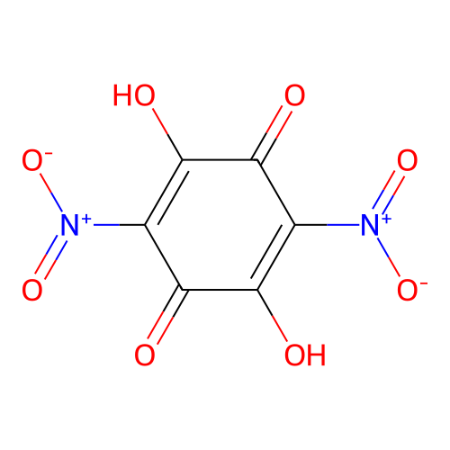 2,5-Dihydroxy-3,6-dinitro-2,5-cyclohexadiene-1,4-dione structure