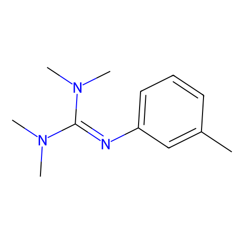 N''-(3-methyl-phenyl)-N,N,N',N'-tetramethyl-guanidine structure