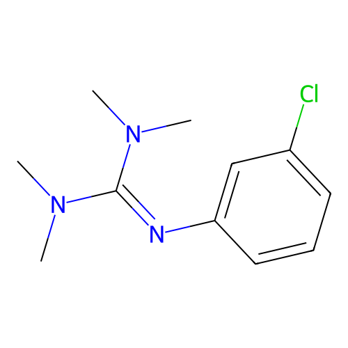 Guanidine, N''-(3-chlorophenyl)-N,N,N',N'-tetramethyl- structure