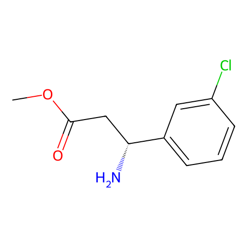 methyl (3R)-3-amino-3-(3-chlorophenyl)propanoate structure