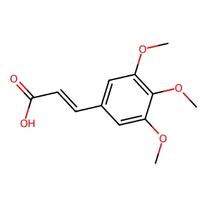 (2E)-3-(3,4,5-trimethoxyphenyl)acrylic acid structure