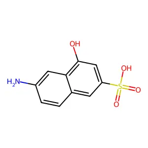2-Amino-8-hydroxynaphthalene-6-sulfonic acid structure