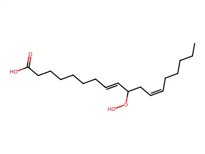 10-Hydroperoxyoctadeca-8,12-dienoic acid structure